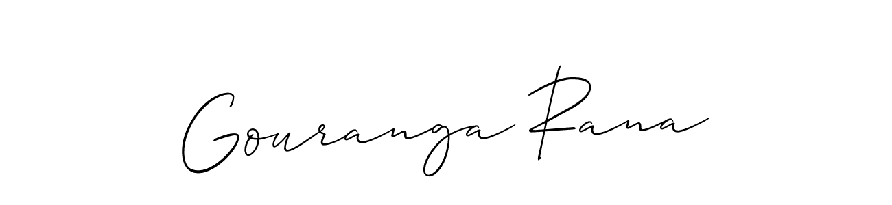 Make a beautiful signature design for name Gouranga Rana. With this signature (Allison_Script) style, you can create a handwritten signature for free. Gouranga Rana signature style 2 images and pictures png