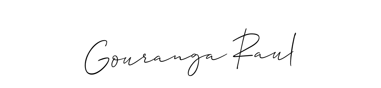 Allison_Script is a professional signature style that is perfect for those who want to add a touch of class to their signature. It is also a great choice for those who want to make their signature more unique. Get Gouranga Raul name to fancy signature for free. Gouranga Raul signature style 2 images and pictures png