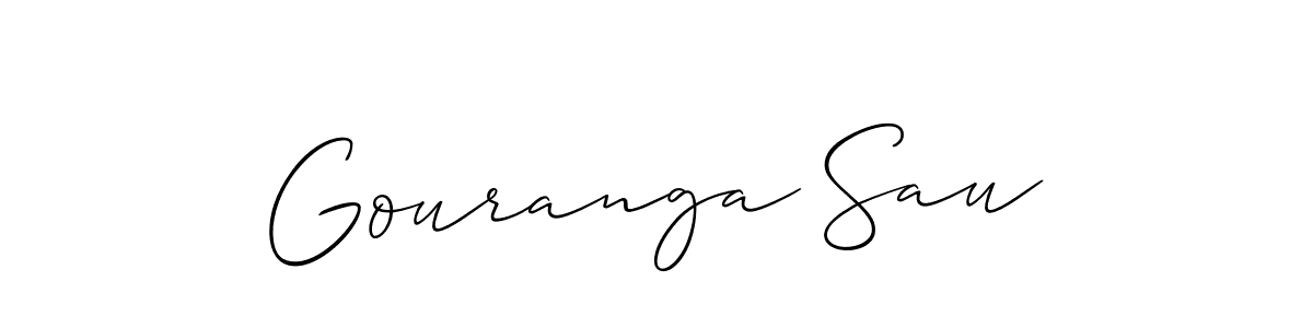 Allison_Script is a professional signature style that is perfect for those who want to add a touch of class to their signature. It is also a great choice for those who want to make their signature more unique. Get Gouranga Sau name to fancy signature for free. Gouranga Sau signature style 2 images and pictures png