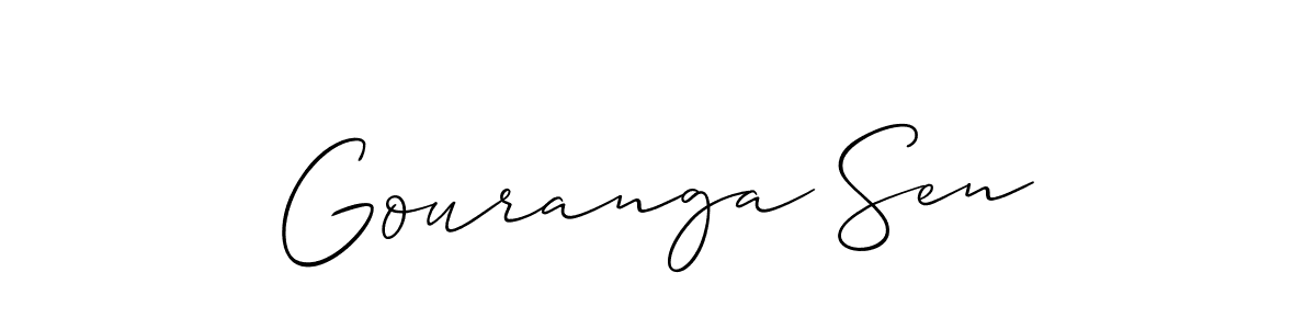 Make a beautiful signature design for name Gouranga Sen. With this signature (Allison_Script) style, you can create a handwritten signature for free. Gouranga Sen signature style 2 images and pictures png