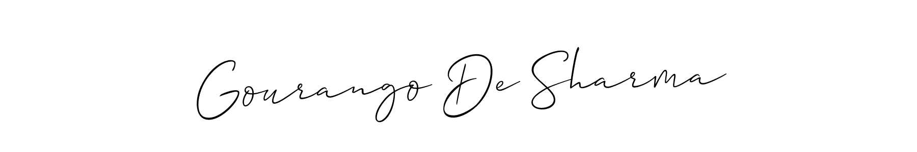 Design your own signature with our free online signature maker. With this signature software, you can create a handwritten (Allison_Script) signature for name Gourango De Sharma. Gourango De Sharma signature style 2 images and pictures png