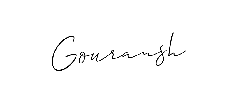 Gouransh stylish signature style. Best Handwritten Sign (Allison_Script) for my name. Handwritten Signature Collection Ideas for my name Gouransh. Gouransh signature style 2 images and pictures png