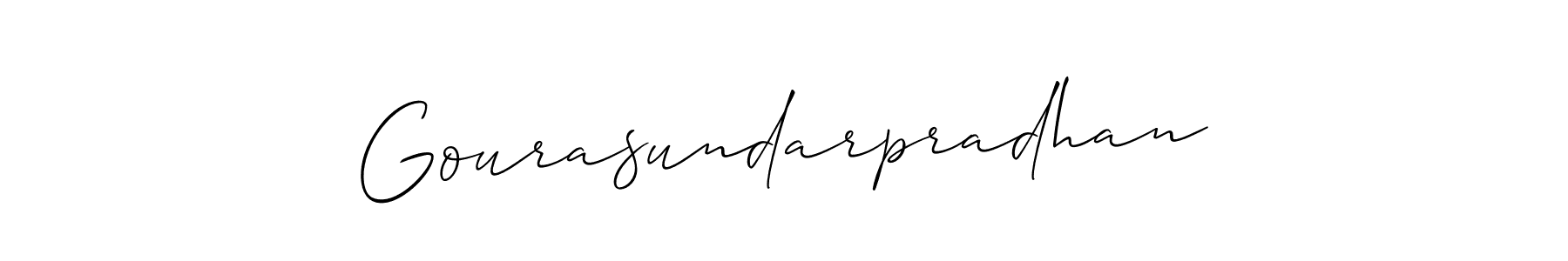 You can use this online signature creator to create a handwritten signature for the name Gourasundarpradhan. This is the best online autograph maker. Gourasundarpradhan signature style 2 images and pictures png
