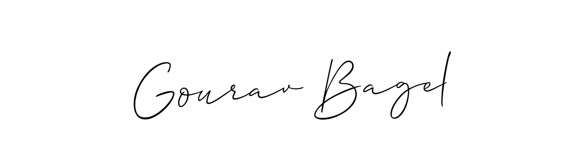 Design your own signature with our free online signature maker. With this signature software, you can create a handwritten (Allison_Script) signature for name Gourav Bagel. Gourav Bagel signature style 2 images and pictures png