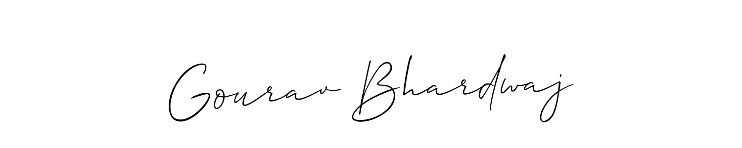 How to make Gourav Bhardwaj signature? Allison_Script is a professional autograph style. Create handwritten signature for Gourav Bhardwaj name. Gourav Bhardwaj signature style 2 images and pictures png