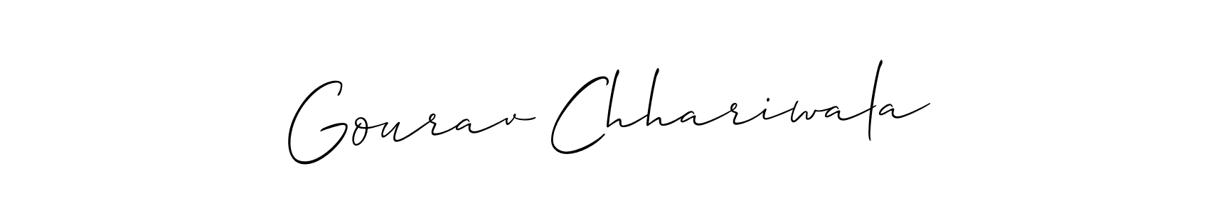 Best and Professional Signature Style for Gourav Chhariwala. Allison_Script Best Signature Style Collection. Gourav Chhariwala signature style 2 images and pictures png