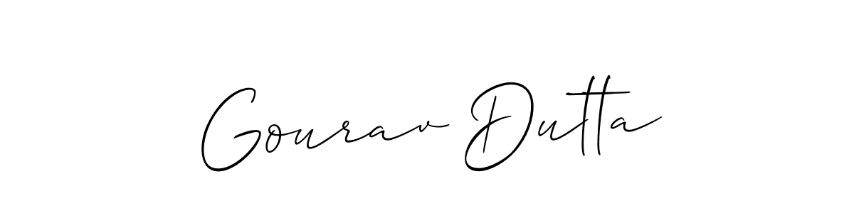 Create a beautiful signature design for name Gourav Dutta. With this signature (Allison_Script) fonts, you can make a handwritten signature for free. Gourav Dutta signature style 2 images and pictures png