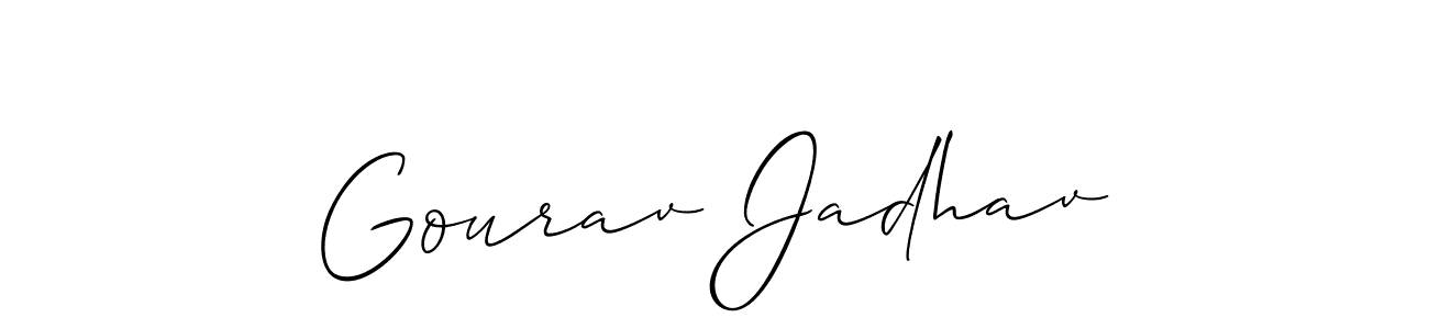 How to Draw Gourav Jadhav signature style? Allison_Script is a latest design signature styles for name Gourav Jadhav. Gourav Jadhav signature style 2 images and pictures png