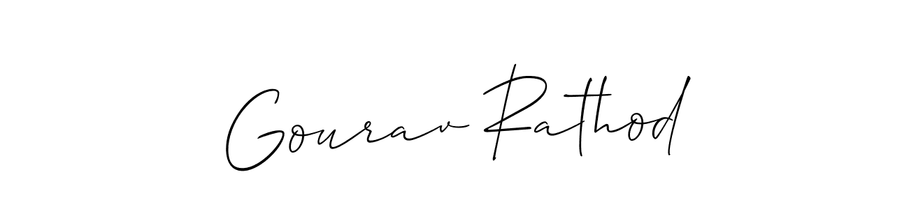 Use a signature maker to create a handwritten signature online. With this signature software, you can design (Allison_Script) your own signature for name Gourav Rathod. Gourav Rathod signature style 2 images and pictures png