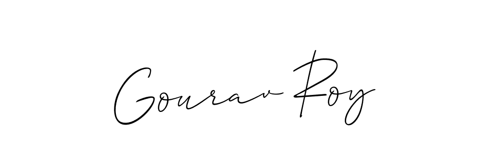 Use a signature maker to create a handwritten signature online. With this signature software, you can design (Allison_Script) your own signature for name Gourav Roy. Gourav Roy signature style 2 images and pictures png