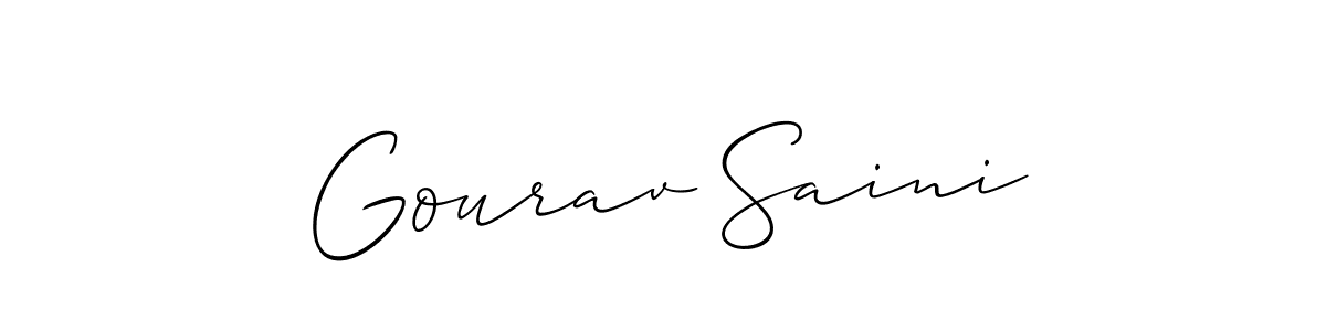 Make a short Gourav Saini signature style. Manage your documents anywhere anytime using Allison_Script. Create and add eSignatures, submit forms, share and send files easily. Gourav Saini signature style 2 images and pictures png