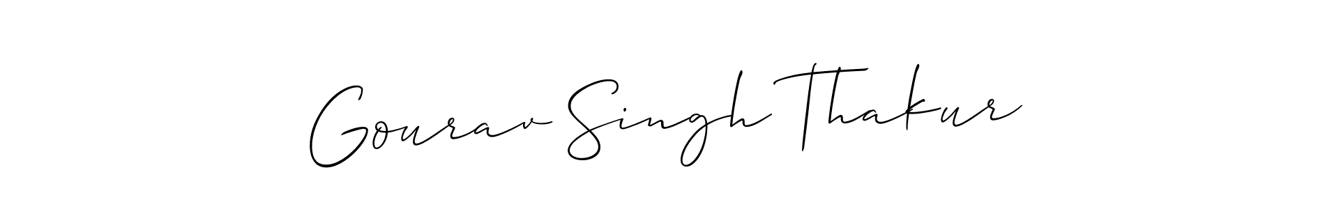 Also we have Gourav Singh Thakur name is the best signature style. Create professional handwritten signature collection using Allison_Script autograph style. Gourav Singh Thakur signature style 2 images and pictures png