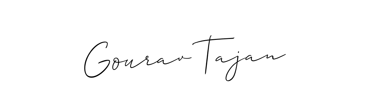 It looks lik you need a new signature style for name Gourav Tajan. Design unique handwritten (Allison_Script) signature with our free signature maker in just a few clicks. Gourav Tajan signature style 2 images and pictures png