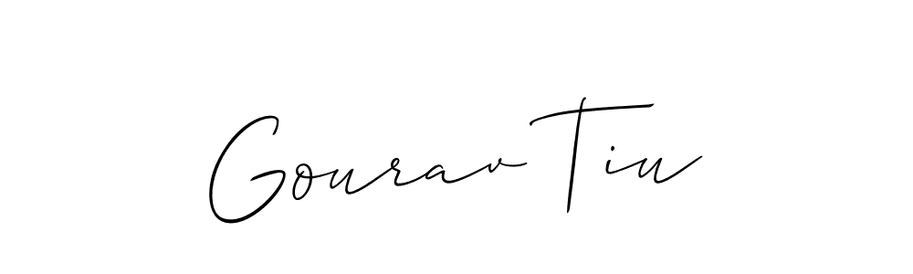 How to Draw Gourav Tiu signature style? Allison_Script is a latest design signature styles for name Gourav Tiu. Gourav Tiu signature style 2 images and pictures png