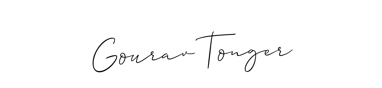 Make a short Gourav Tonger signature style. Manage your documents anywhere anytime using Allison_Script. Create and add eSignatures, submit forms, share and send files easily. Gourav Tonger signature style 2 images and pictures png