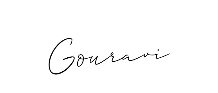 Make a beautiful signature design for name Gouravi. Use this online signature maker to create a handwritten signature for free. Gouravi signature style 2 images and pictures png