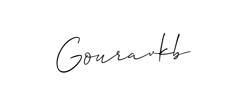 It looks lik you need a new signature style for name Gouravkb. Design unique handwritten (Allison_Script) signature with our free signature maker in just a few clicks. Gouravkb signature style 2 images and pictures png