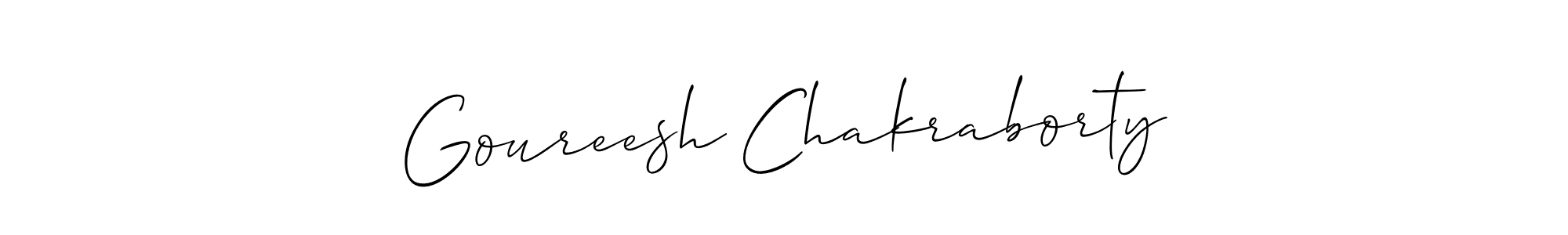 Goureesh Chakraborty stylish signature style. Best Handwritten Sign (Allison_Script) for my name. Handwritten Signature Collection Ideas for my name Goureesh Chakraborty. Goureesh Chakraborty signature style 2 images and pictures png