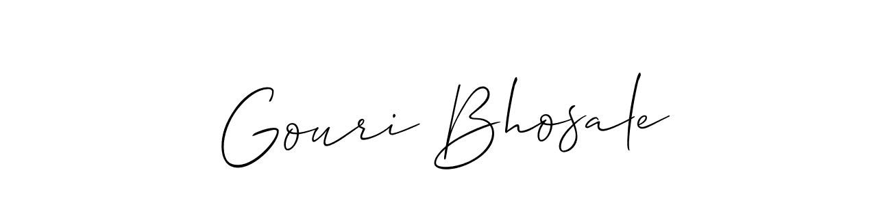 Also we have Gouri Bhosale name is the best signature style. Create professional handwritten signature collection using Allison_Script autograph style. Gouri Bhosale signature style 2 images and pictures png