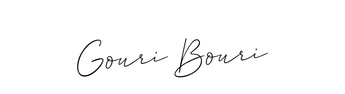 Use a signature maker to create a handwritten signature online. With this signature software, you can design (Allison_Script) your own signature for name Gouri Bouri. Gouri Bouri signature style 2 images and pictures png