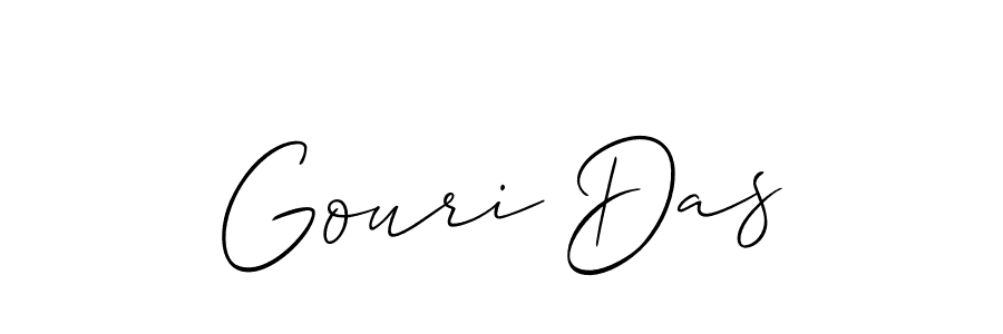 You should practise on your own different ways (Allison_Script) to write your name (Gouri Das) in signature. don't let someone else do it for you. Gouri Das signature style 2 images and pictures png