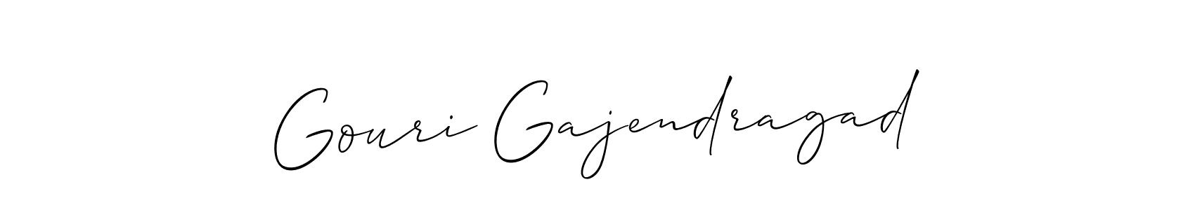 Create a beautiful signature design for name Gouri Gajendragad. With this signature (Allison_Script) fonts, you can make a handwritten signature for free. Gouri Gajendragad signature style 2 images and pictures png