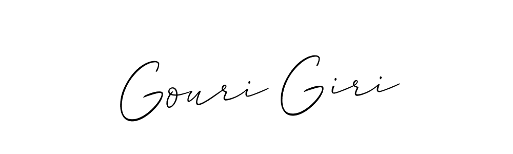 if you are searching for the best signature style for your name Gouri Giri. so please give up your signature search. here we have designed multiple signature styles  using Allison_Script. Gouri Giri signature style 2 images and pictures png