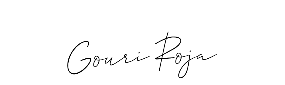 It looks lik you need a new signature style for name Gouri Roja. Design unique handwritten (Allison_Script) signature with our free signature maker in just a few clicks. Gouri Roja signature style 2 images and pictures png