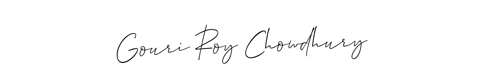 Make a beautiful signature design for name Gouri Roy Chowdhury. With this signature (Allison_Script) style, you can create a handwritten signature for free. Gouri Roy Chowdhury signature style 2 images and pictures png