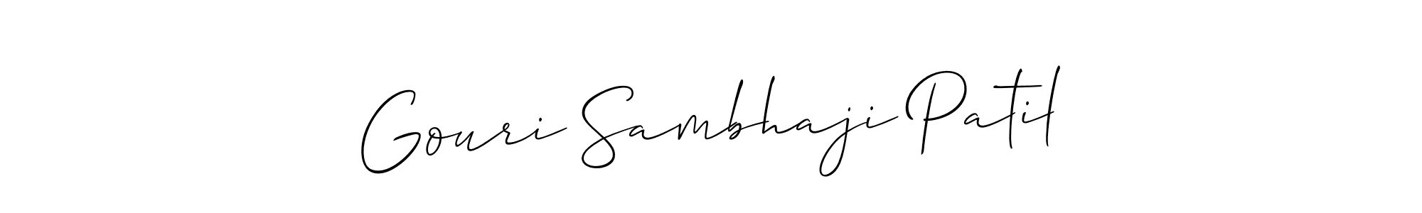 How to Draw Gouri Sambhaji Patil signature style? Allison_Script is a latest design signature styles for name Gouri Sambhaji Patil. Gouri Sambhaji Patil signature style 2 images and pictures png