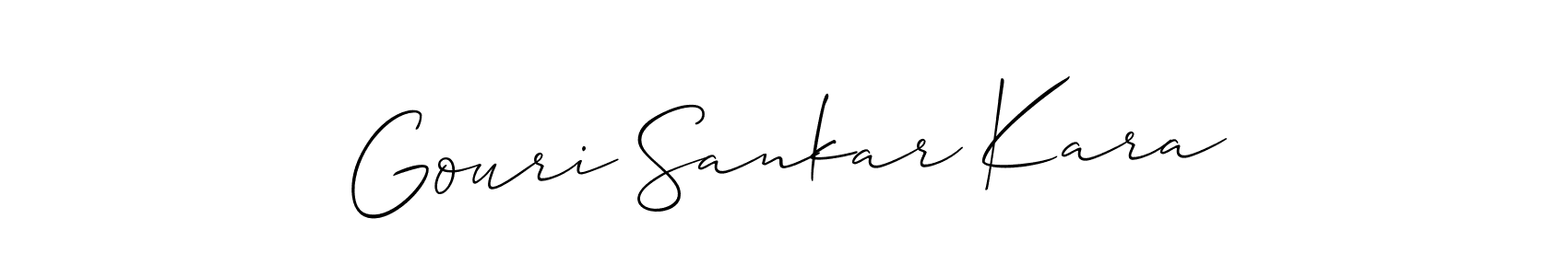 How to make Gouri Sankar Kara name signature. Use Allison_Script style for creating short signs online. This is the latest handwritten sign. Gouri Sankar Kara signature style 2 images and pictures png