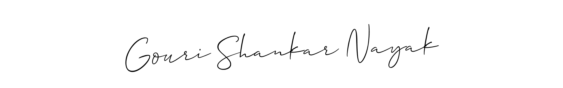 Create a beautiful signature design for name Gouri Shankar Nayak. With this signature (Allison_Script) fonts, you can make a handwritten signature for free. Gouri Shankar Nayak signature style 2 images and pictures png