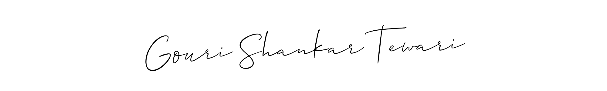 Also You can easily find your signature by using the search form. We will create Gouri Shankar Tewari name handwritten signature images for you free of cost using Allison_Script sign style. Gouri Shankar Tewari signature style 2 images and pictures png