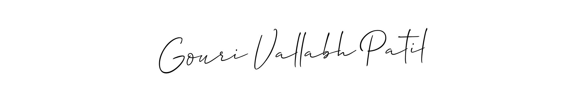 Make a beautiful signature design for name Gouri Vallabh Patil. With this signature (Allison_Script) style, you can create a handwritten signature for free. Gouri Vallabh Patil signature style 2 images and pictures png