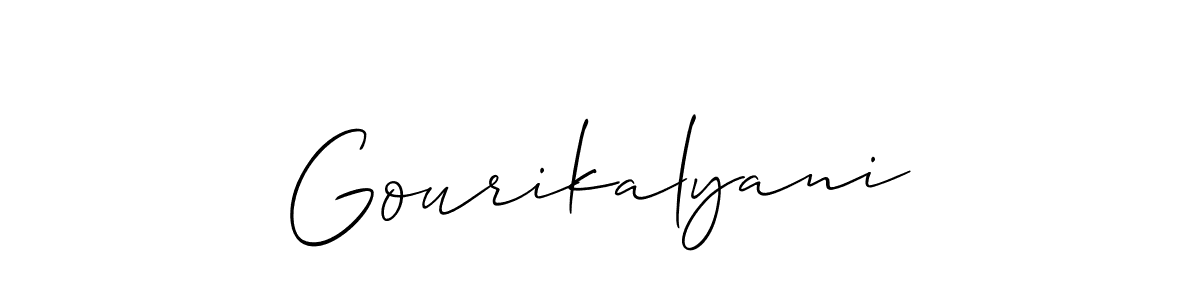 Also You can easily find your signature by using the search form. We will create Gourikalyani name handwritten signature images for you free of cost using Allison_Script sign style. Gourikalyani signature style 2 images and pictures png