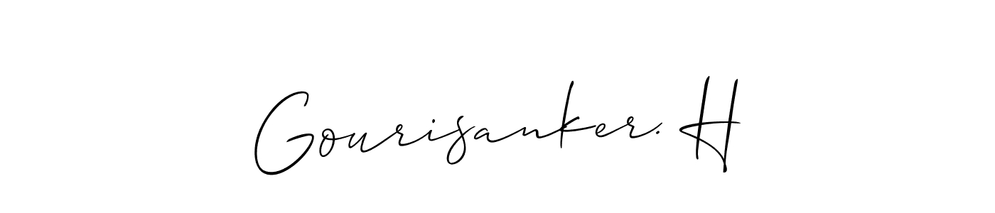 How to Draw Gourisanker. H signature style? Allison_Script is a latest design signature styles for name Gourisanker. H. Gourisanker. H signature style 2 images and pictures png