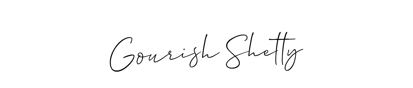 This is the best signature style for the Gourish Shetty name. Also you like these signature font (Allison_Script). Mix name signature. Gourish Shetty signature style 2 images and pictures png