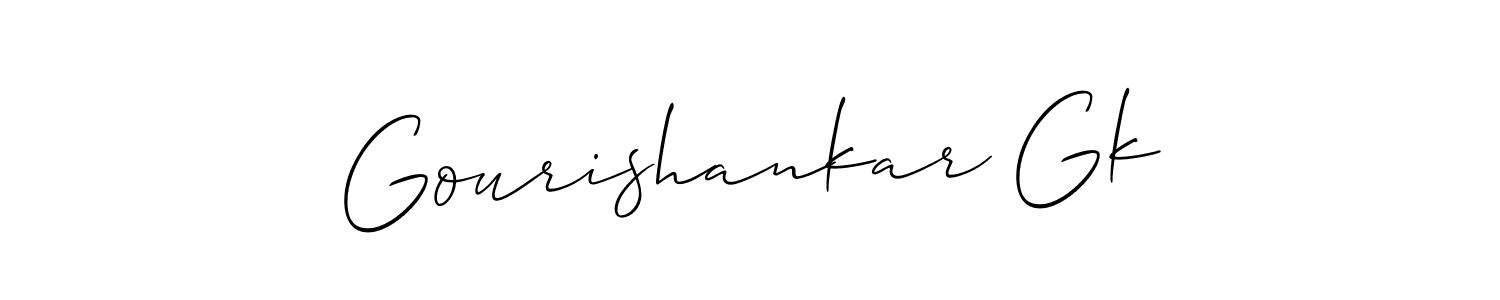 Design your own signature with our free online signature maker. With this signature software, you can create a handwritten (Allison_Script) signature for name Gourishankar Gk. Gourishankar Gk signature style 2 images and pictures png