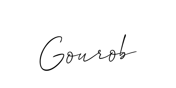 How to make Gourob name signature. Use Allison_Script style for creating short signs online. This is the latest handwritten sign. Gourob signature style 2 images and pictures png