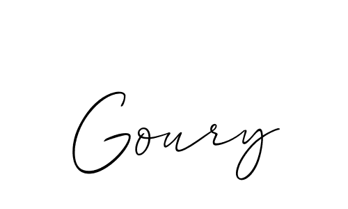 How to Draw Goury signature style? Allison_Script is a latest design signature styles for name Goury. Goury signature style 2 images and pictures png
