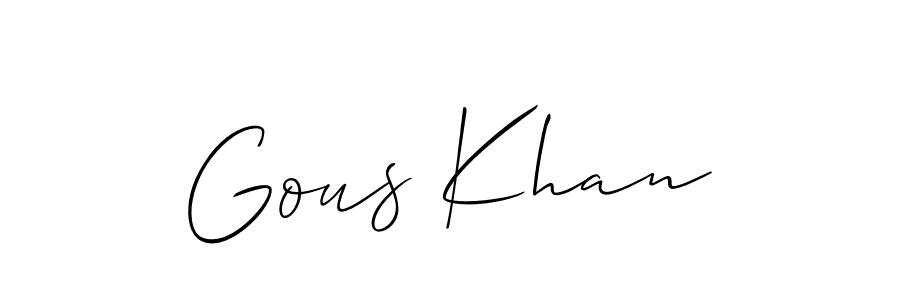 How to make Gous Khan name signature. Use Allison_Script style for creating short signs online. This is the latest handwritten sign. Gous Khan signature style 2 images and pictures png