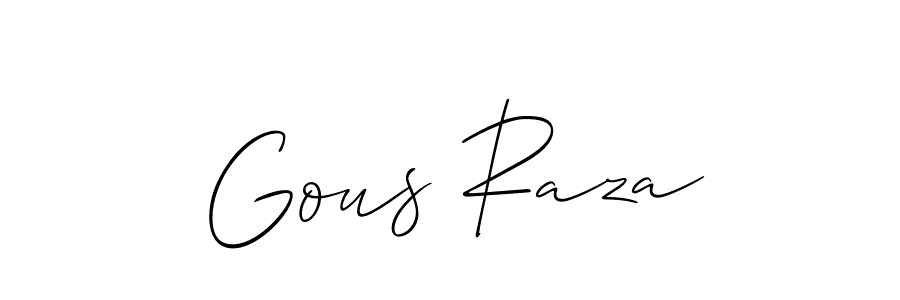 Also we have Gous Raza name is the best signature style. Create professional handwritten signature collection using Allison_Script autograph style. Gous Raza signature style 2 images and pictures png