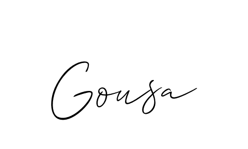 The best way (Allison_Script) to make a short signature is to pick only two or three words in your name. The name Gousa include a total of six letters. For converting this name. Gousa signature style 2 images and pictures png