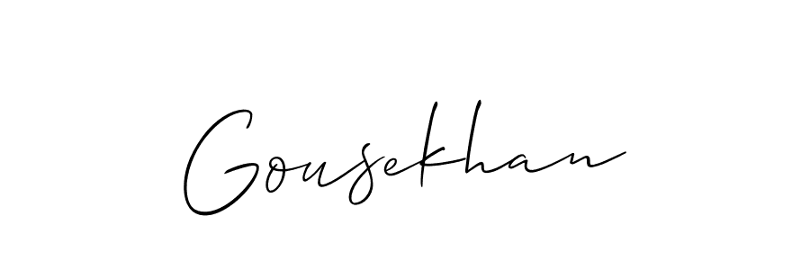 You should practise on your own different ways (Allison_Script) to write your name (Gousekhan) in signature. don't let someone else do it for you. Gousekhan signature style 2 images and pictures png