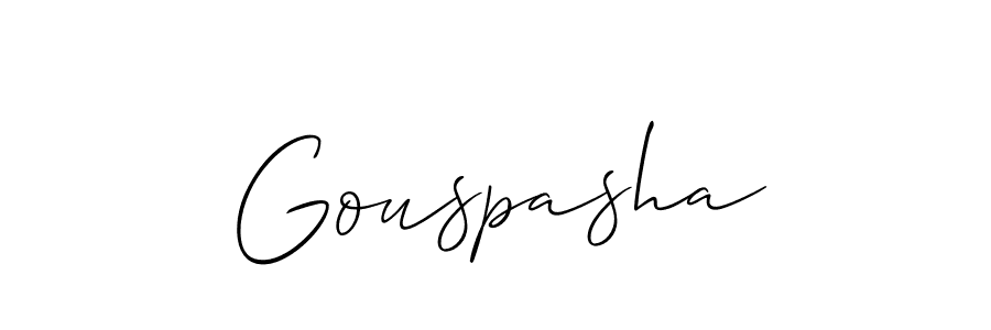 Allison_Script is a professional signature style that is perfect for those who want to add a touch of class to their signature. It is also a great choice for those who want to make their signature more unique. Get Gouspasha name to fancy signature for free. Gouspasha signature style 2 images and pictures png
