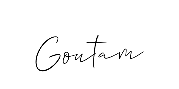 It looks lik you need a new signature style for name Goutam. Design unique handwritten (Allison_Script) signature with our free signature maker in just a few clicks. Goutam signature style 2 images and pictures png