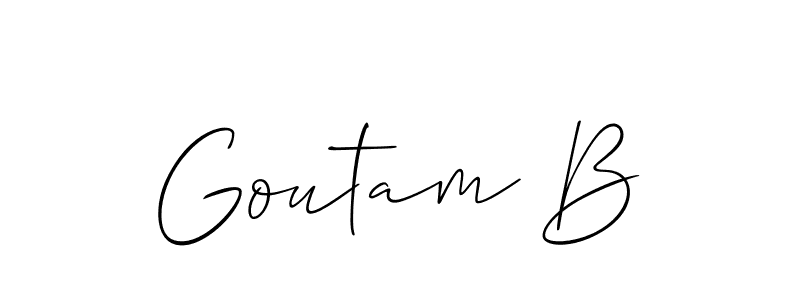 See photos of Goutam B official signature by Spectra . Check more albums & portfolios. Read reviews & check more about Allison_Script font. Goutam B signature style 2 images and pictures png
