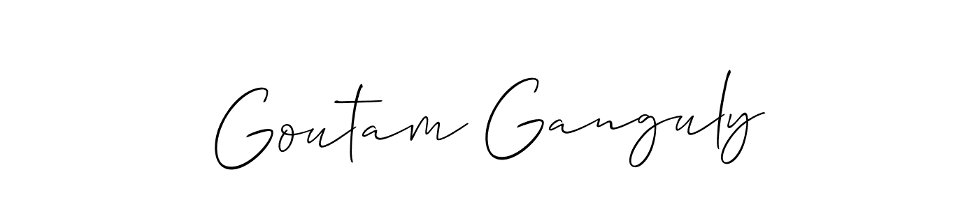 How to make Goutam Ganguly name signature. Use Allison_Script style for creating short signs online. This is the latest handwritten sign. Goutam Ganguly signature style 2 images and pictures png