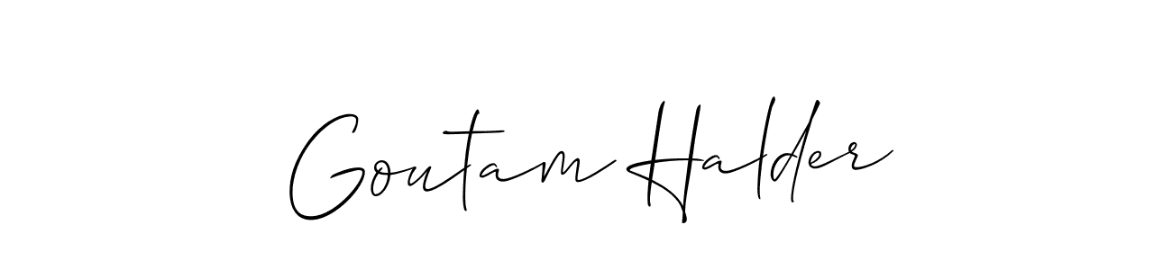 This is the best signature style for the Goutam Halder name. Also you like these signature font (Allison_Script). Mix name signature. Goutam Halder signature style 2 images and pictures png