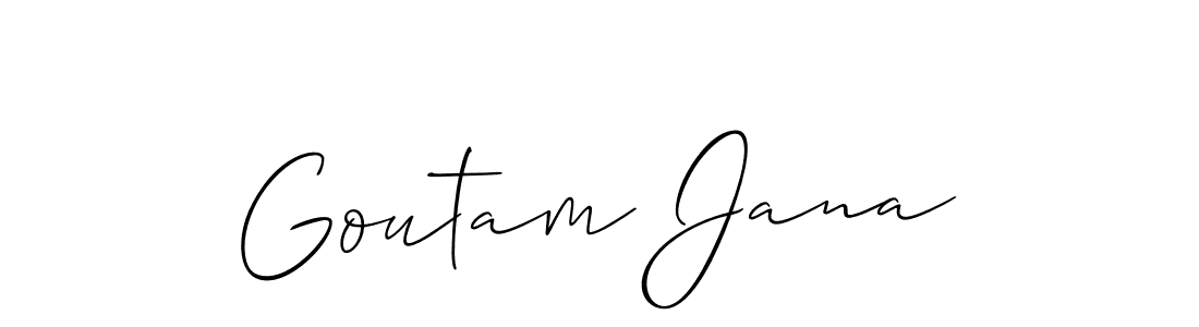 How to Draw Goutam Jana signature style? Allison_Script is a latest design signature styles for name Goutam Jana. Goutam Jana signature style 2 images and pictures png